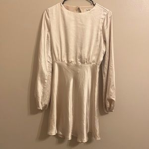 Impressions Boutique Satin Dress in Champagne